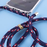 For Samsung S10 Acrylic Hard Back and Soft Edges Anti Shock Protective Hand Strap Necklace Chain Clear Cell Phone Case with band