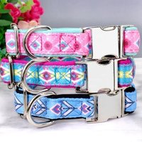 Soft Breathable Neoprene Padded Printed Polyester Dog Collar Big Dogs