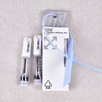 Off - white Cartridges Ceramic Coils Atomizer with Flavors Box Packaging Plant Oil Tank Vape Pen Thick Oil e cigs