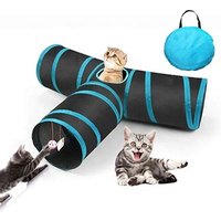 Collapsible Play Toy Wide Pet Tunnel Tube for Rabbits, Kittens, Large Cats, and Dogs