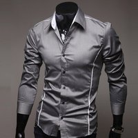 Plus Size s-xxxl Luxury Men's casual Perfect Slim Men's Long Sleeve Dress Shirt