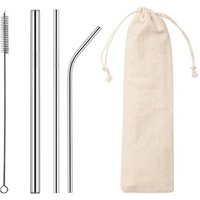 Reusable Stainless Steel Drinking Straw Set