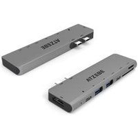 2019 Aluminum USB-C Hub USB Driver 7 Ports Dual Type C Hub 4K HDMI Type C Docking