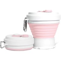 Reusable 350ml collapsible silicone travel coffee mug portable folding coffee cup