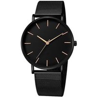 geneva-678 designer geneva brand mesh belt quartz casual wrist watch simple dial lady man sport watch