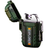 MLT159 Waterproof lighter for camping outdoor-windproof USB lighter-double arc electric lighter