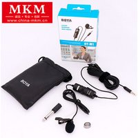 BY-M1 3.5mm Lavalier Microphone, Label Microphone, Omnidirectional Condenser Recording Video Microphone
