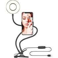 New Arrival Cell Selfie Ring Light with Phone Holder For Live Stream Video Chat Flexible Long Arm Tripod Holder Stand