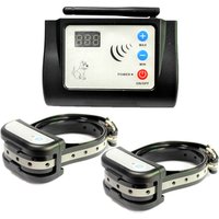 Wodondog Waterproof Rechargeable 2 Receiver Collars Wireless Electronic Dog Fence Training System