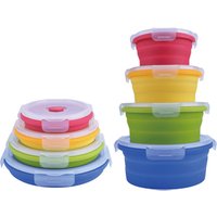 China Supplier Bpa Free Silicone Folding Eco Air-tight Lunch Box