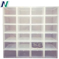 Stackable Clear Black Acrylic Shoe Display Case
