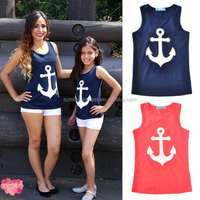Anchor Vest T Shirt Summer – Matching Mother & Daughter Style
