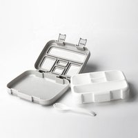 LULA Wholesale 800ml Stylish Excellent Kids Five Compartments Leakproof Bento Box Traditional Lunch Box for Kids with Spoon