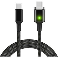 Portable Nylon Braided Cord 5A 100W Fast Charging Reversible Magnetic USB Type C to USB C Cable 1.8m 6FT Adapter for MacBook Pro