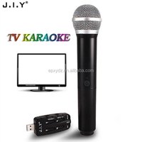 J.I.Y new product smart TV microphone functional USB wireless mic computer TV karaoke microphone