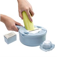 Multifunctional Wheat Straw Vegetable Slicer Drain Basket