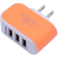 Colorful US EU Plug 3.1A 3 Ports USB Cell Phone Travel USB Wall Charger