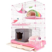 Foldable Indoor Stainless Steel Pet Cage Cats Dogs