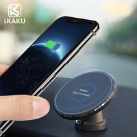 2018 qi magnetic stickup wireless charging charger 2-in-1 car phone mount with qi wireless charging