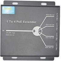 New item 1port for power in 4port for power output transmitter for 120m distance 10/100M 5port POE extender