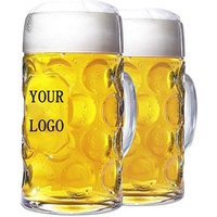1 Litre Oktoberfest German Dimpled Plastic Beer Mug