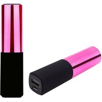 Wholesale Portable Metal Case Lipstick Power Bank 2600mAh Charger Powerbank For Women Gifts