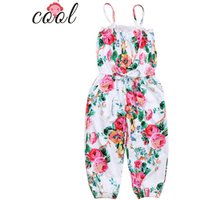 Summer kids clothes girl dress floral suspender pants boutique clothing 2-3 years toddler girls' clothing sets