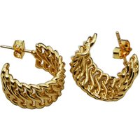 18k gold plated earring Brazilian jewelry twisted braided hoop brass cuffs earrings