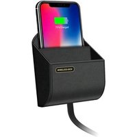 PU Wireless Car Charger Air Vent Mount Outlet Storage Case Box Pouch Phone Holder