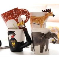 HT103633 China Supplier Wholesale Manufacturing Factory Price Hand-painted 3D Animal Ceramic Coffee Mugs