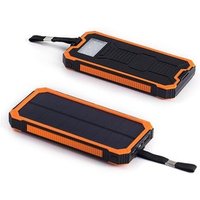 New Waterproof 20000mah Dual USB Li-Polymer Solar Battery Charger Travel portable solar power bank USB