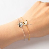 Fashion Jewelry 2017 Enamel Charm China Giant Panda Teddy Bear Gold Plated Stainless Steel Bracelet Girls Souvenirs Kids