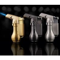 816 Creative Metal Elbow-straight Inflatable Gas Straight Flame Torch Lighter Vase-shape Wholesale custom jet flame lighter