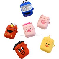 Cute Cartoon Case Silicone Protective Cover for Apple Airpods with Love Heart Finger Ring Strap