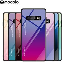 New tempered glass gradient color mobile phone protective case For Samsung S10