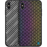 NILLKIN 5 in 1 Twinkle PC TPU PU Leather Reflective glass Light Phone Case Cover For Iphone Xs Max
