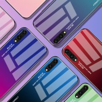 Best Sell style Gradient Tempered Glass Back Case For HuaWei Y6 prime 2019 Y6 2019 Y6 pro 2019 Back Cover for Colorful