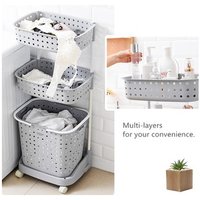 Plastic Household Basket Shelf Bathroom Storage