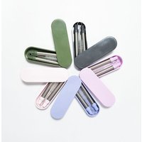 Hot Sale New Product Cheap Outdoor Collapsible Foldable Metal Straw Stainless Steel Drinking Straws