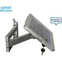 Fit for iPad 2/3/4/air/pro wall mount metal case for ipad stand display bracket tablet pc lock holder support full motion angle