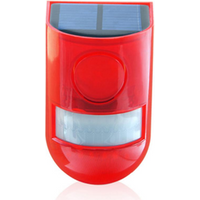 Solar Alarm Lamp 110db Siren Flashing Light