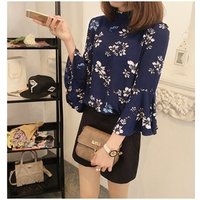 Chiffon Flare Sleeve Office Blouse