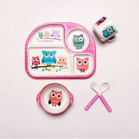 Cheap eco-friendly kids bamboo fiber dinnerware