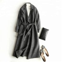 2018 Double Faced Cashmere Plaid Wool Jacket