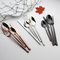 Bulk price matte gold cutlry flatware spoon fork knife