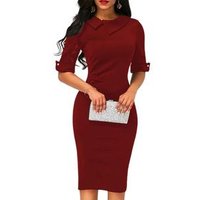 Short Sleeve Bodycon Pencil Dress