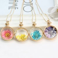 Dry Flower Necklace Real Flower locket Pendant Necklace