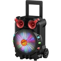 Private mould speaker portable 8 inch trolley speaker with disco light