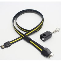 Necklaces Logo Custom Fast Charging 3in1 Fabric Lanyard Cable