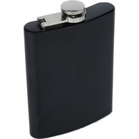 8oz stainless steel black hip flask gift set with funnel